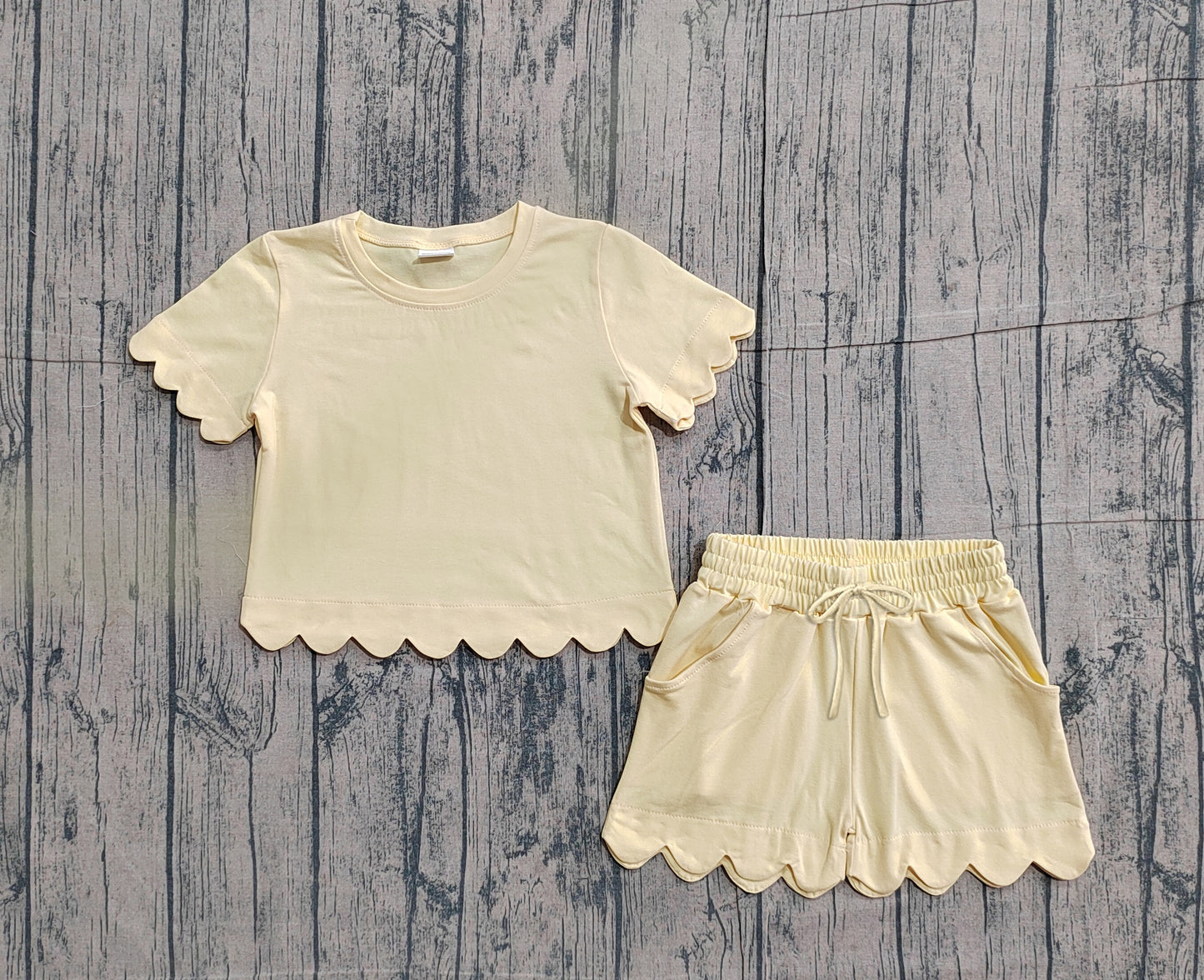 Yellow color toddle baby girls summer outfit preorder