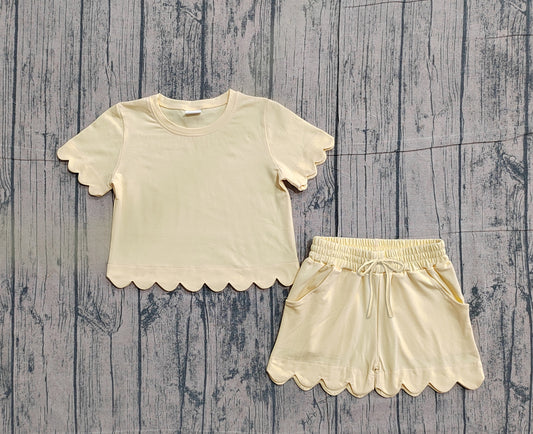 Yellow color toddle baby girls summer outfit preorder