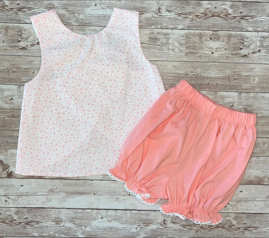 Flowers top matching shorts toddle baby girls summer outfit preorder