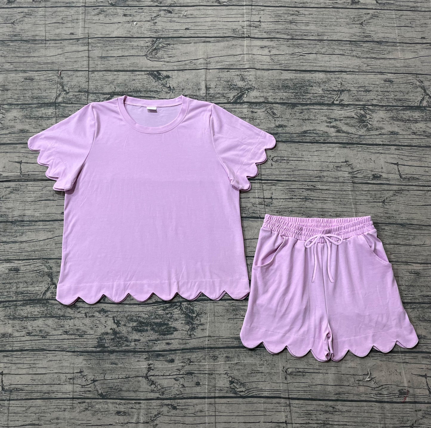 Adult women pink design short sleeve outfit preorder