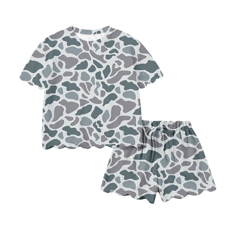 Adult Women grey camo summer outfit preorder