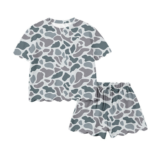 Adult Women grey camo summer outfit preorder