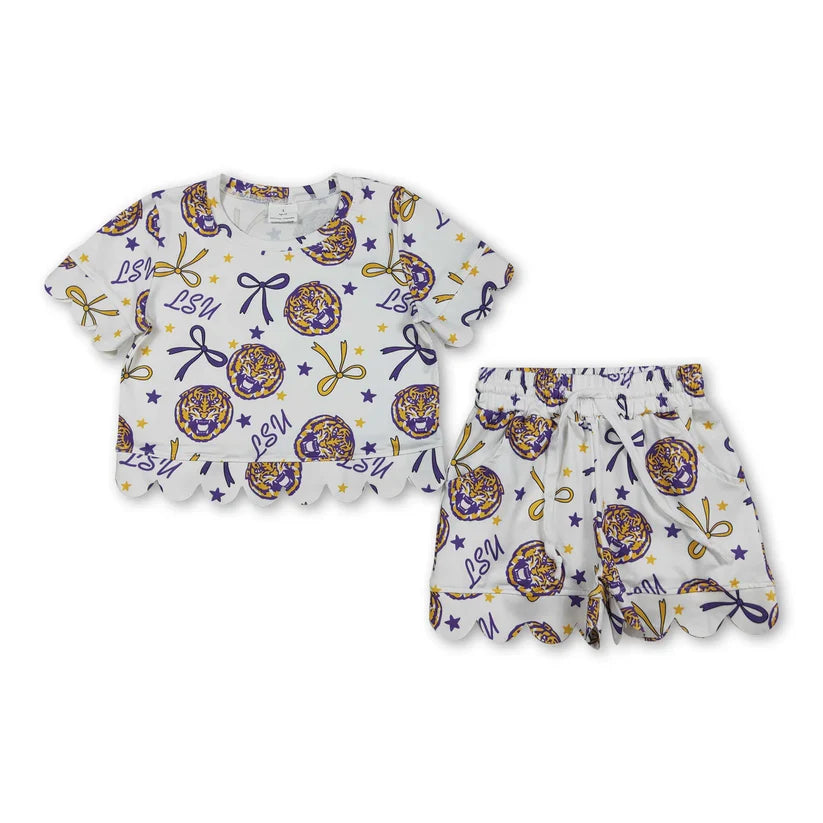 LSU team top matching outfit girl collegiate outfit