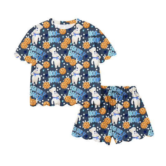 Cookie top matching shorts girl summer pajama set preorder