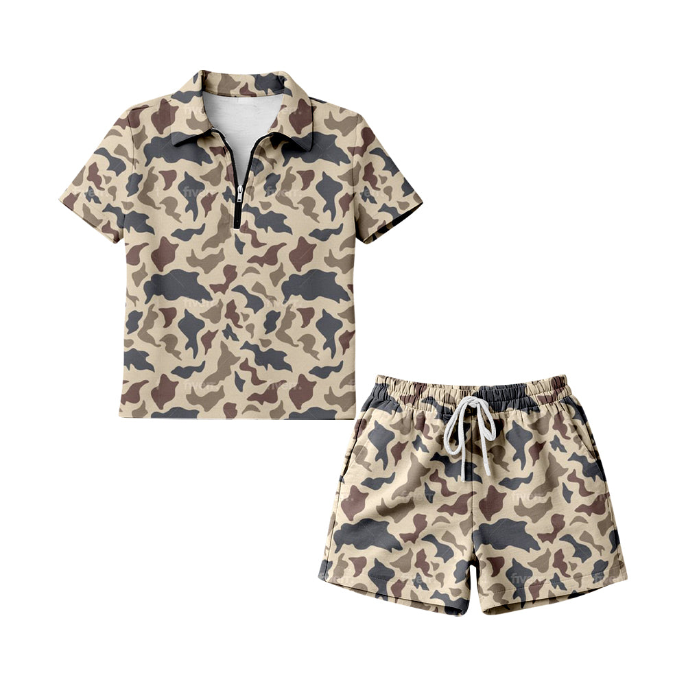 Adult Women camo pullover matching shorts summer outfit preorder