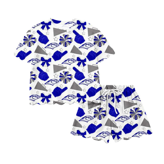 Team design top matching shorts girls summer outfit preorder