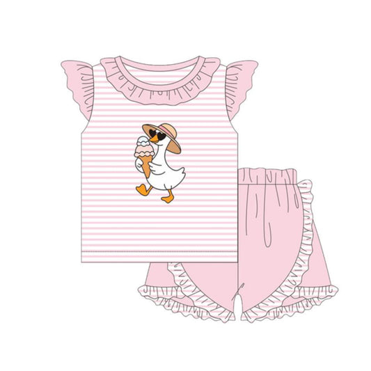 Goose top matching shorts girl summer outfit preorder