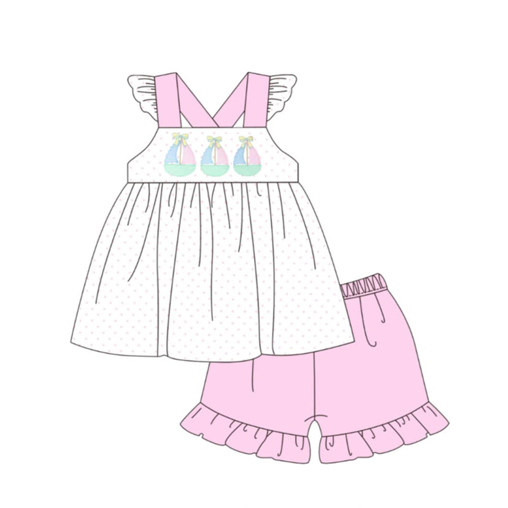 Sailboat top matching shorts girl summer outfit preorder