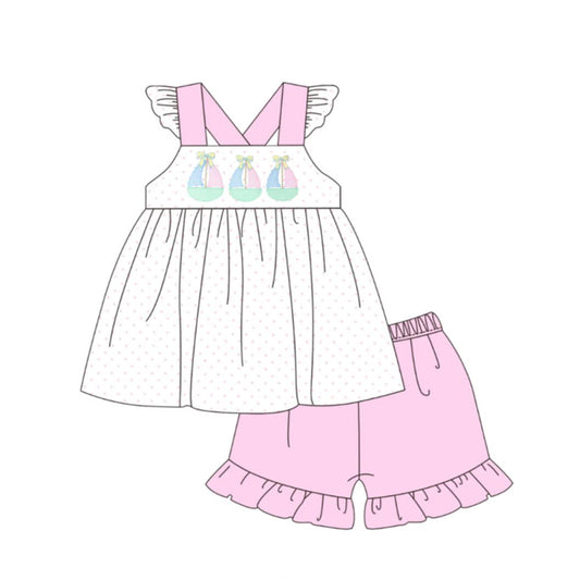Sailboat top matching shorts girl summer outfit preorder