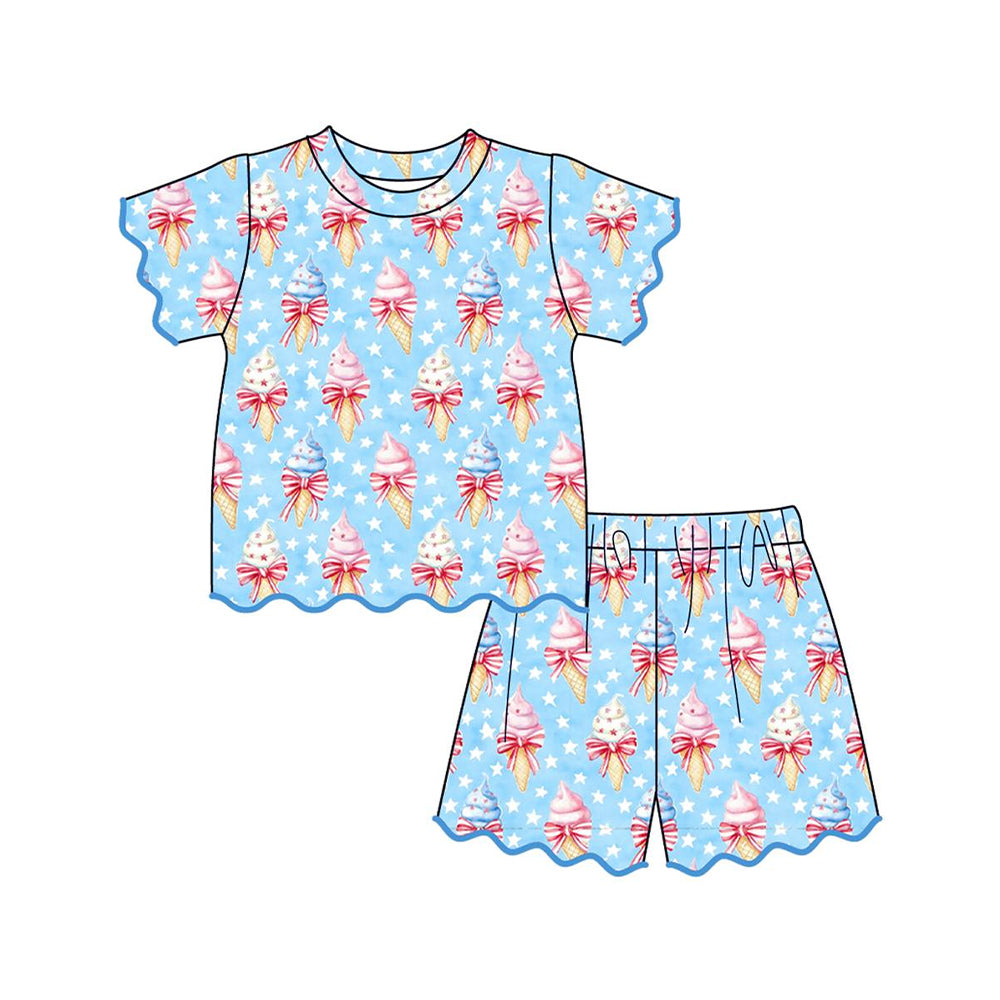 Popsicle top matching shorts girl summer clothes preorder
