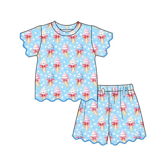 Popsicle top matching shorts girl summer clothes preorder