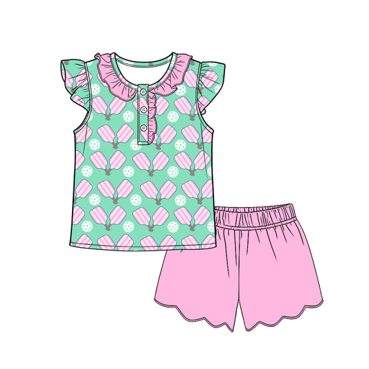 Pickleball top matching shorts girls summer outfit preorder