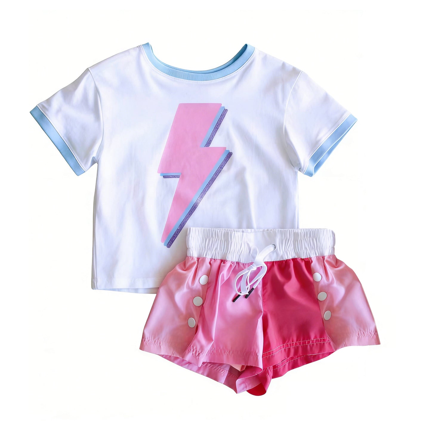Flash top matching shorts toddle baby girl outfit preorder