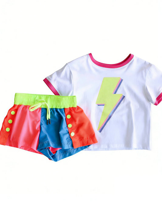 Flash top matching shorts toddle baby girl outfit preorder