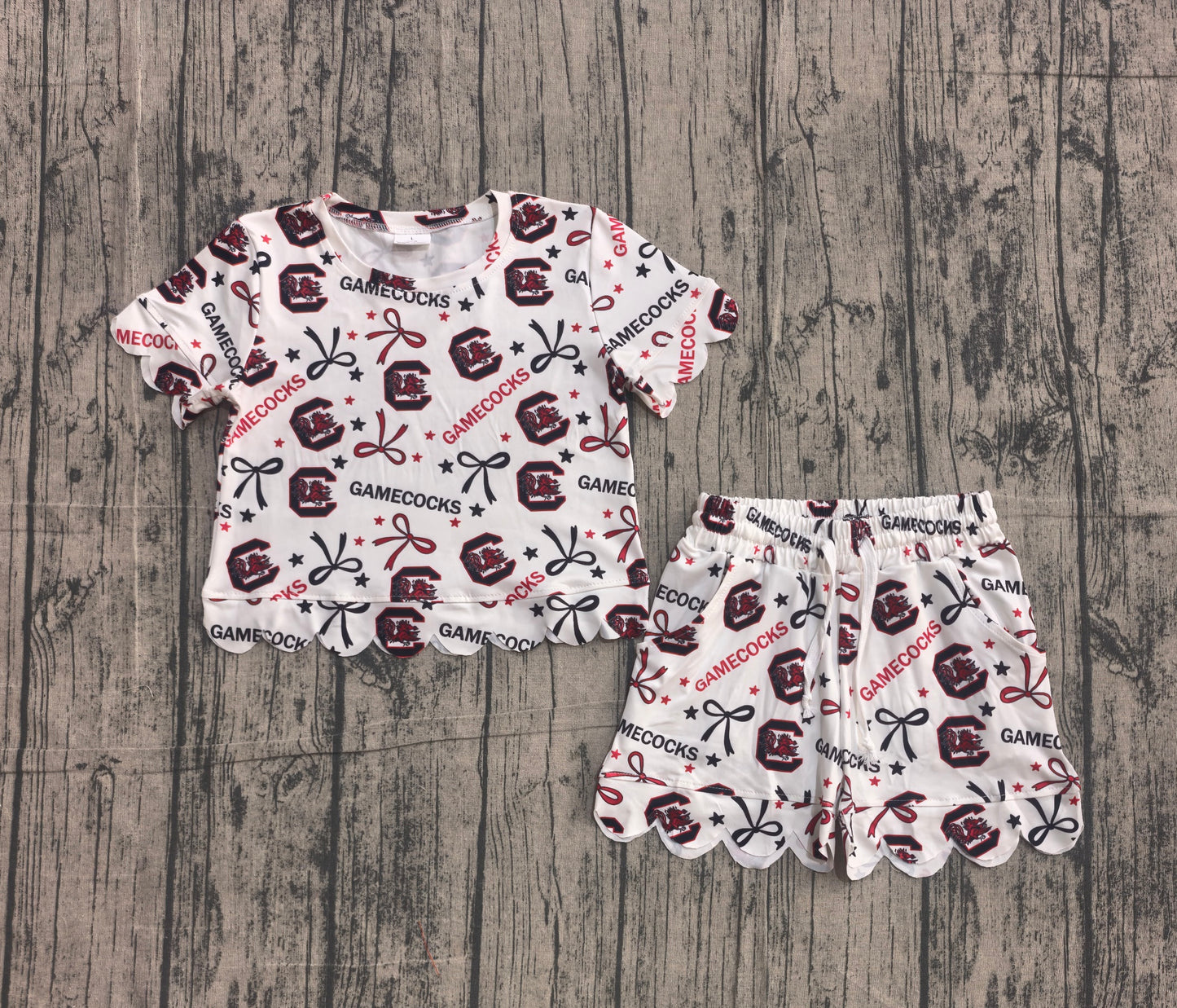 Caro team top matching shorts toddle baby girl outfit preorder