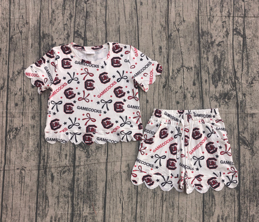 Caro team top matching shorts toddle baby girl outfit preorder