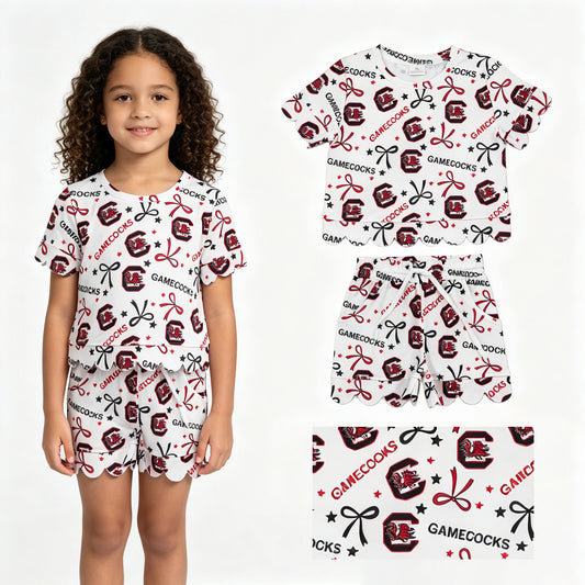 Caro team top matching shorts toddle baby girl outfit