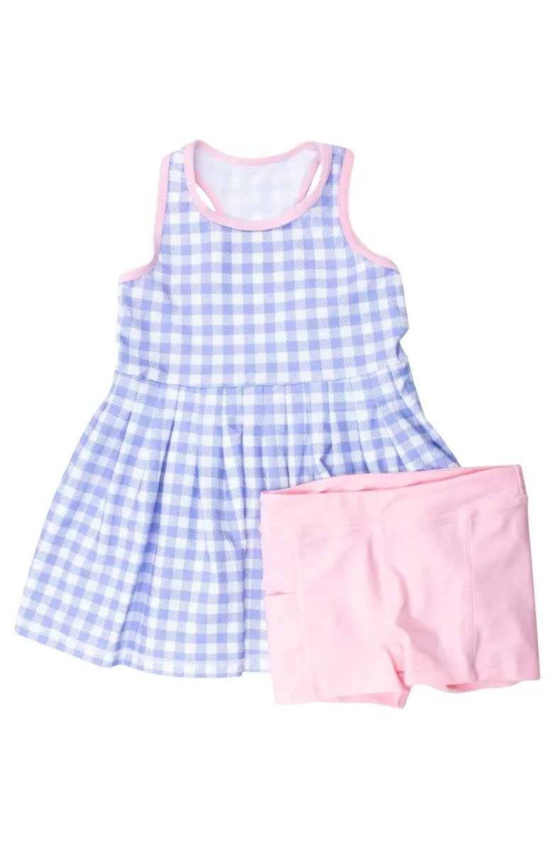 Plaid top matching shorts toddle baby girl yoga outfit preorder