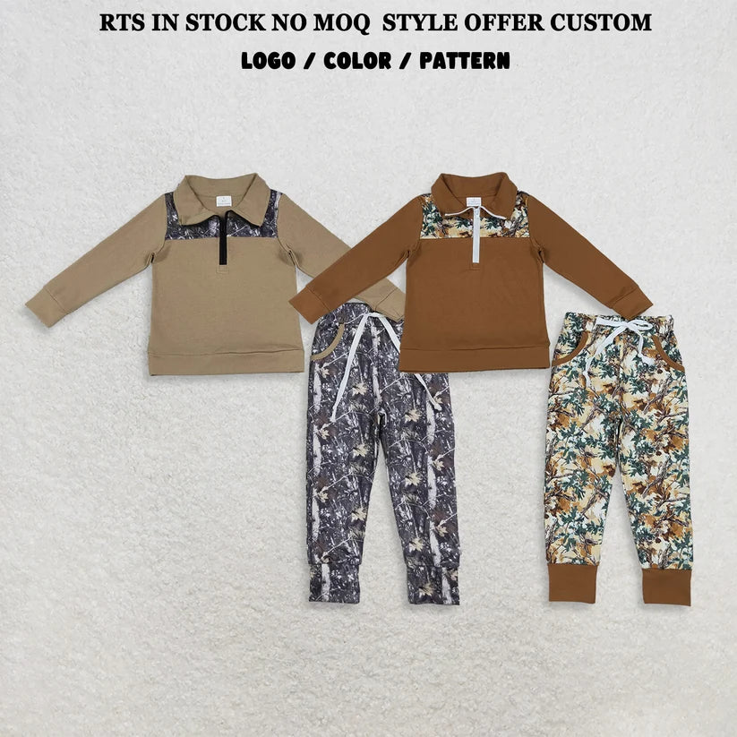 Long sleeve pullover matching pants boy spring fall outfit