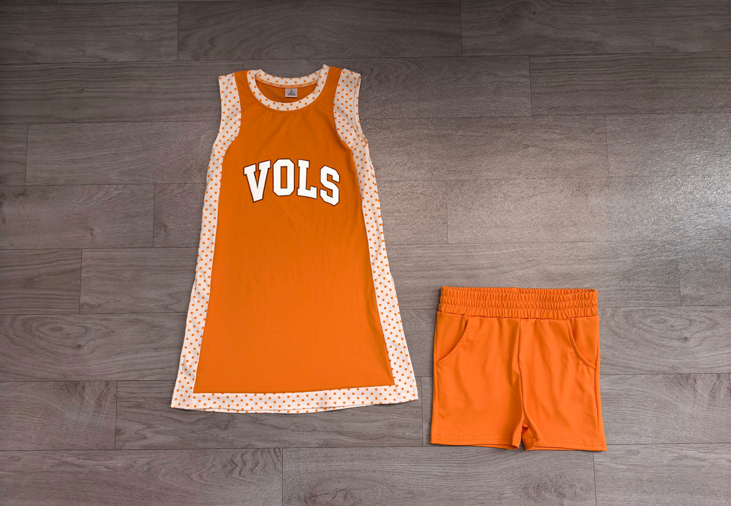 Vols sleeveless yoga pullover top matching shorts girls outfit preorder