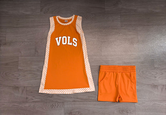 Vols sleeveless yoga pullover top matching shorts girls outfit preorder