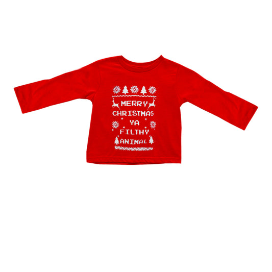 Pre-order girls Merry Christmas long sleeve top