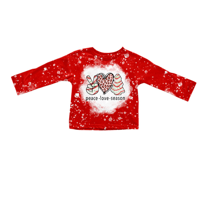 Peace love season long sleeve Christmas t-shirt top preorder