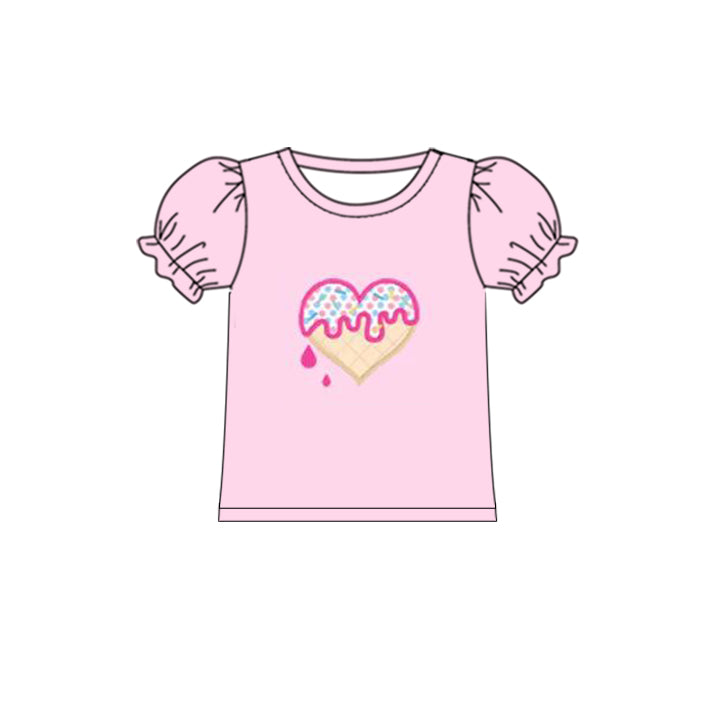 toddle girls short sleeve heart shirt preorder