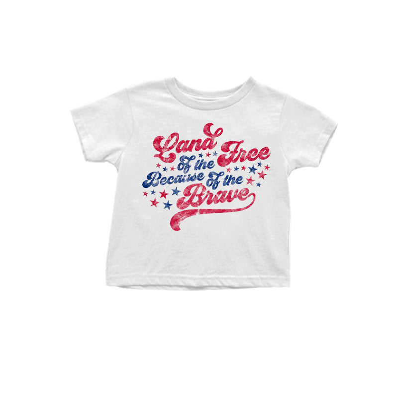 baby girls short sleeve july 4th shirt preorder