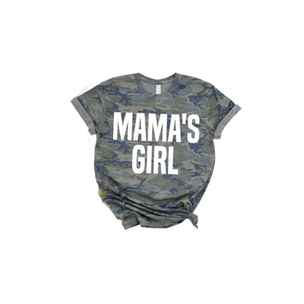 mamas girl camo short sleeve shirt preorder