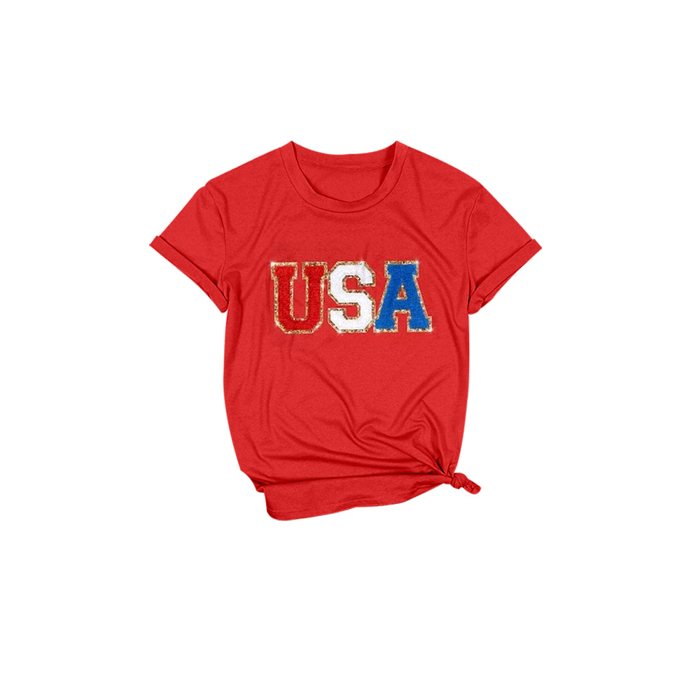 American girls usa letter july 4th red shirt preorder