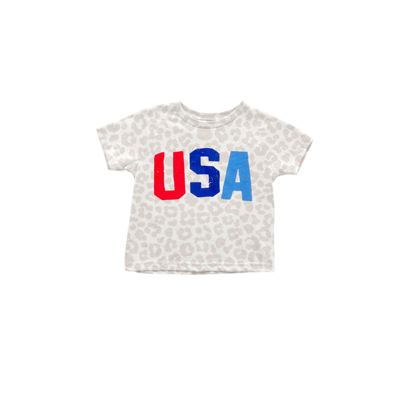 toddle baby girls july 4th patriotic USA shirt preorder