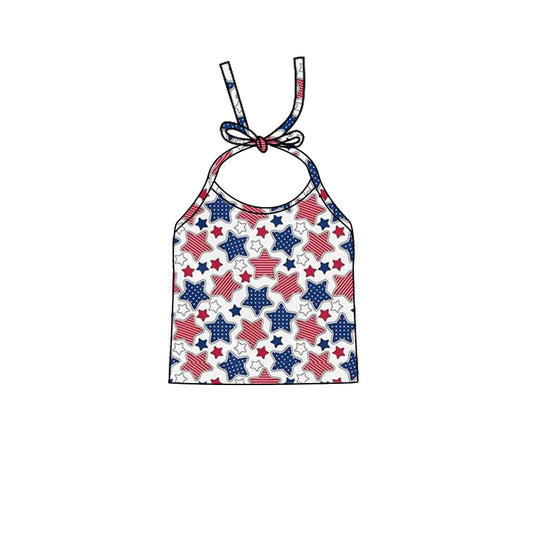 American girls blue red july 4th halter top preorder