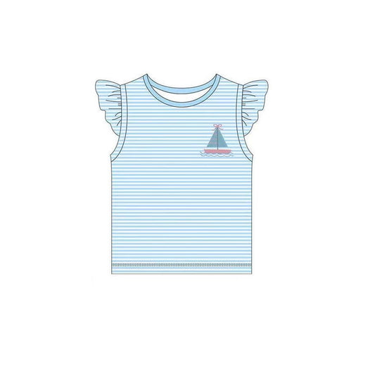 blue stripes sailboat tank top shirt preorder