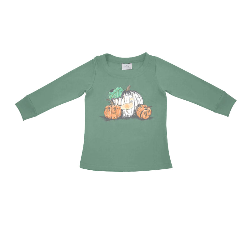 infant baby boy long sleeve pumpkin duck shirt preorder