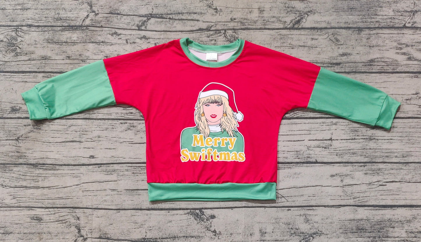 Toddle girls Merry swiftmas long sleeve top