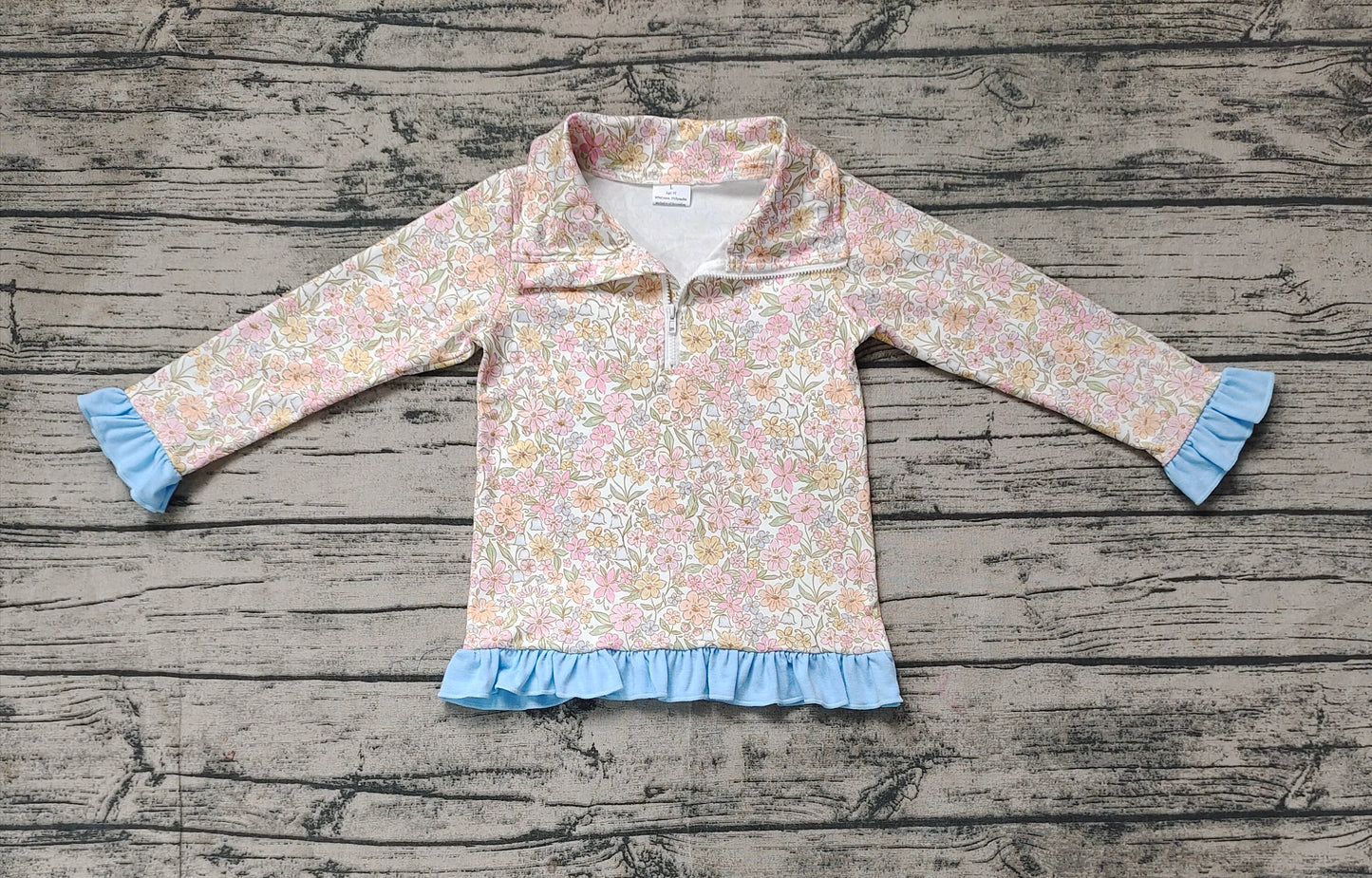 Flower girls long sleeve spring fall top preorder