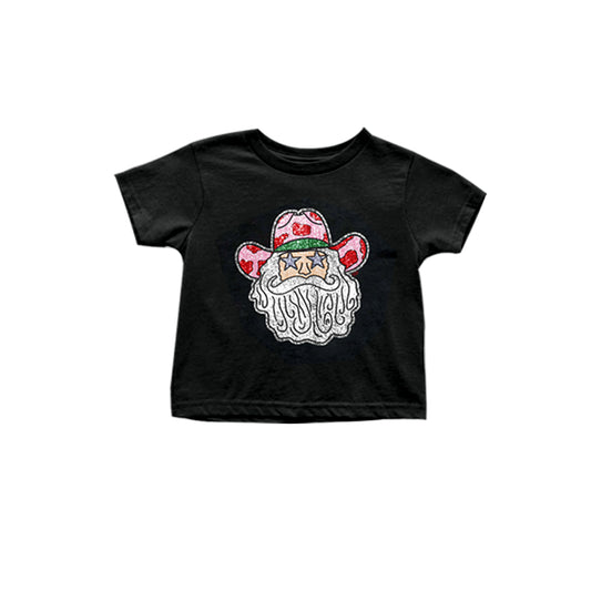 Cowgirl Western Christmas Santa Short Sleeve Top Preorder
