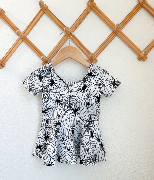 baby girl spiderweb short sleeve tunic top preorder