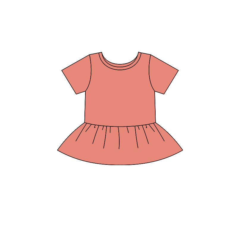 Toddle baby girl short sleeve coral top preorder
