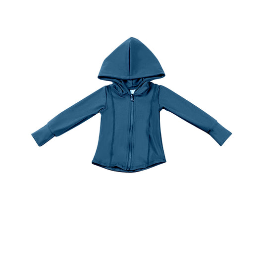 Baby Girls Dark Blue Active Wear Long Sleeve Hoodie Top Preorder