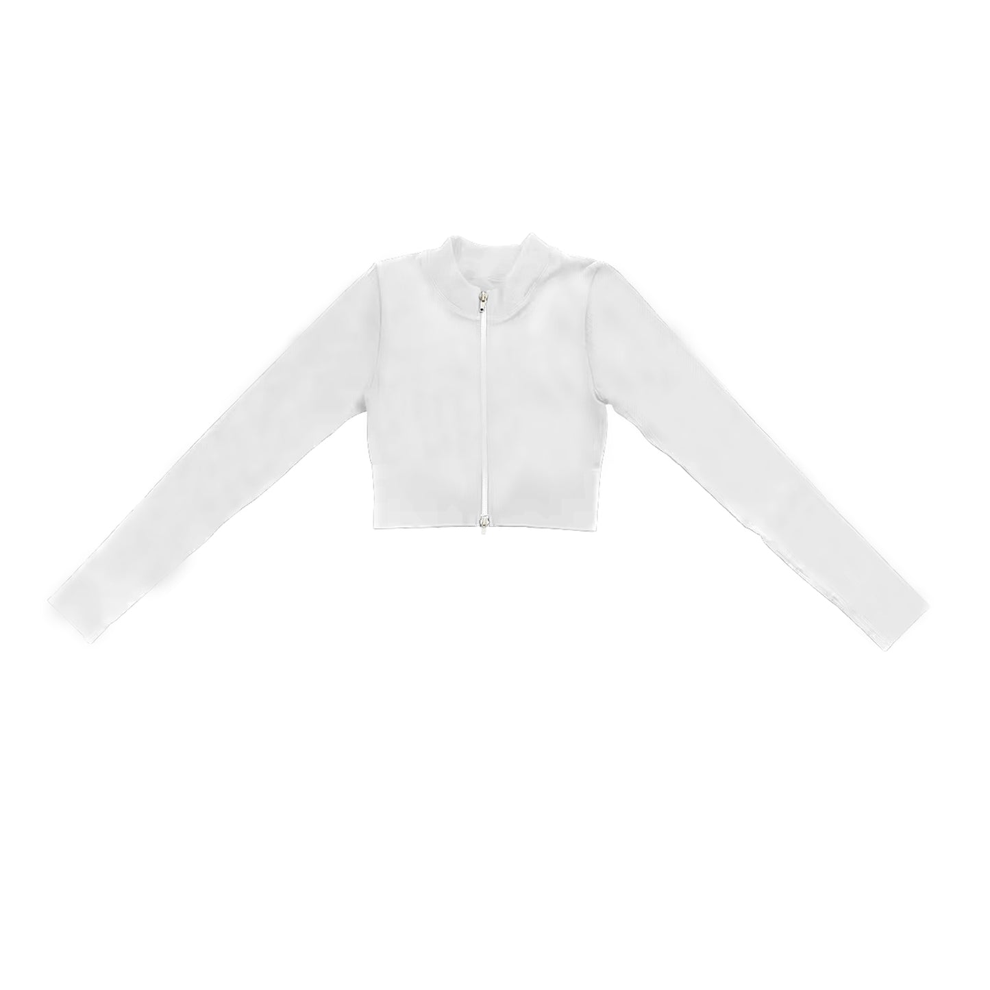 Baby Girls White Active Wear Long Sleeve Zip Top Preorder