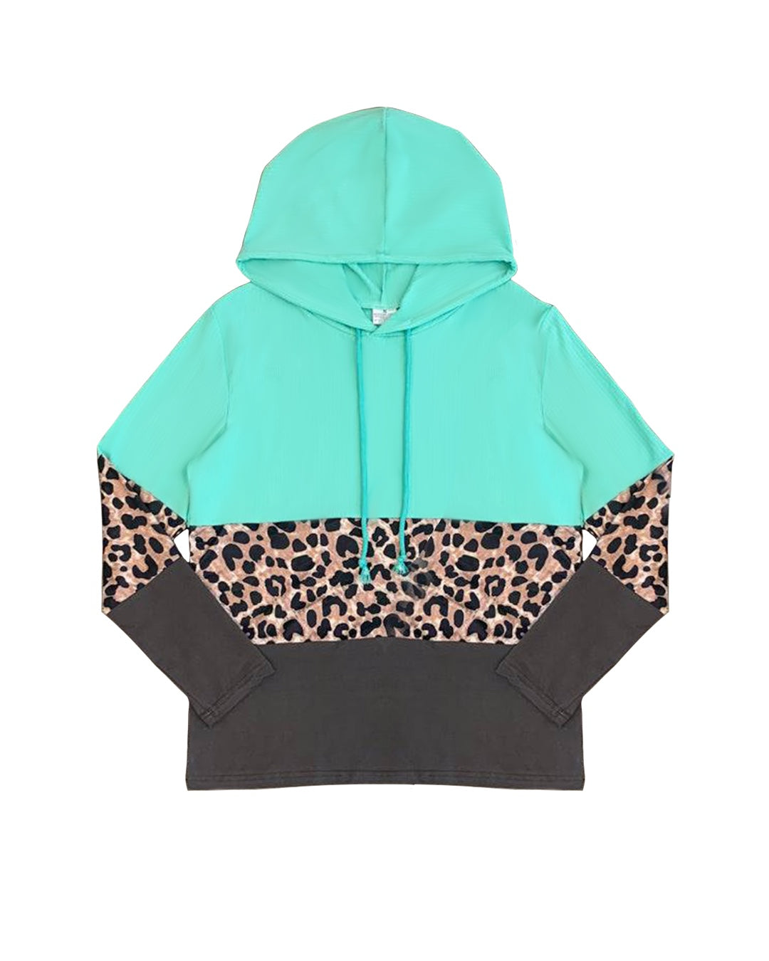 Adult women blue cheetah Long Sleeve Top Preorder
