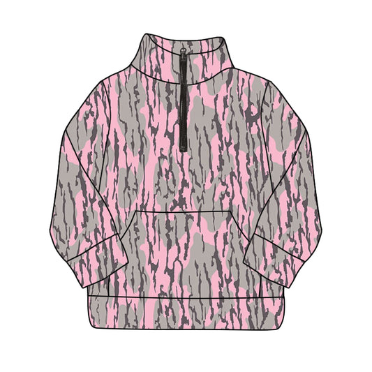 Adult women pink camo long sleeve boutique top preorder