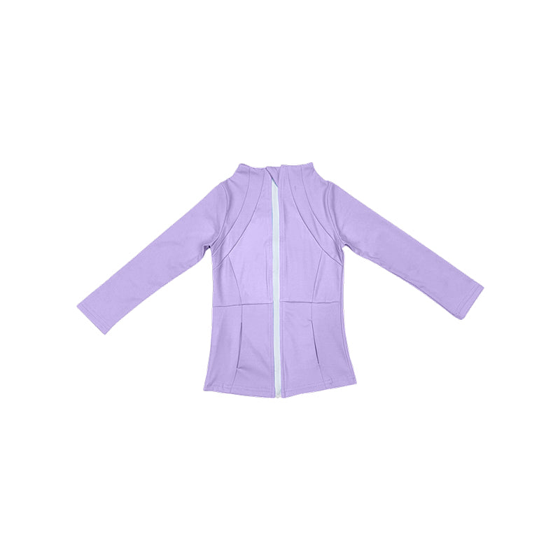 Baby Girls Lavender Active Wear Long Sleeve Zip Top Preorder