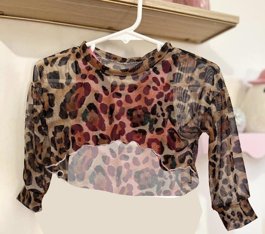 Baby girls cheetah long sleeve t-shirt top preorder