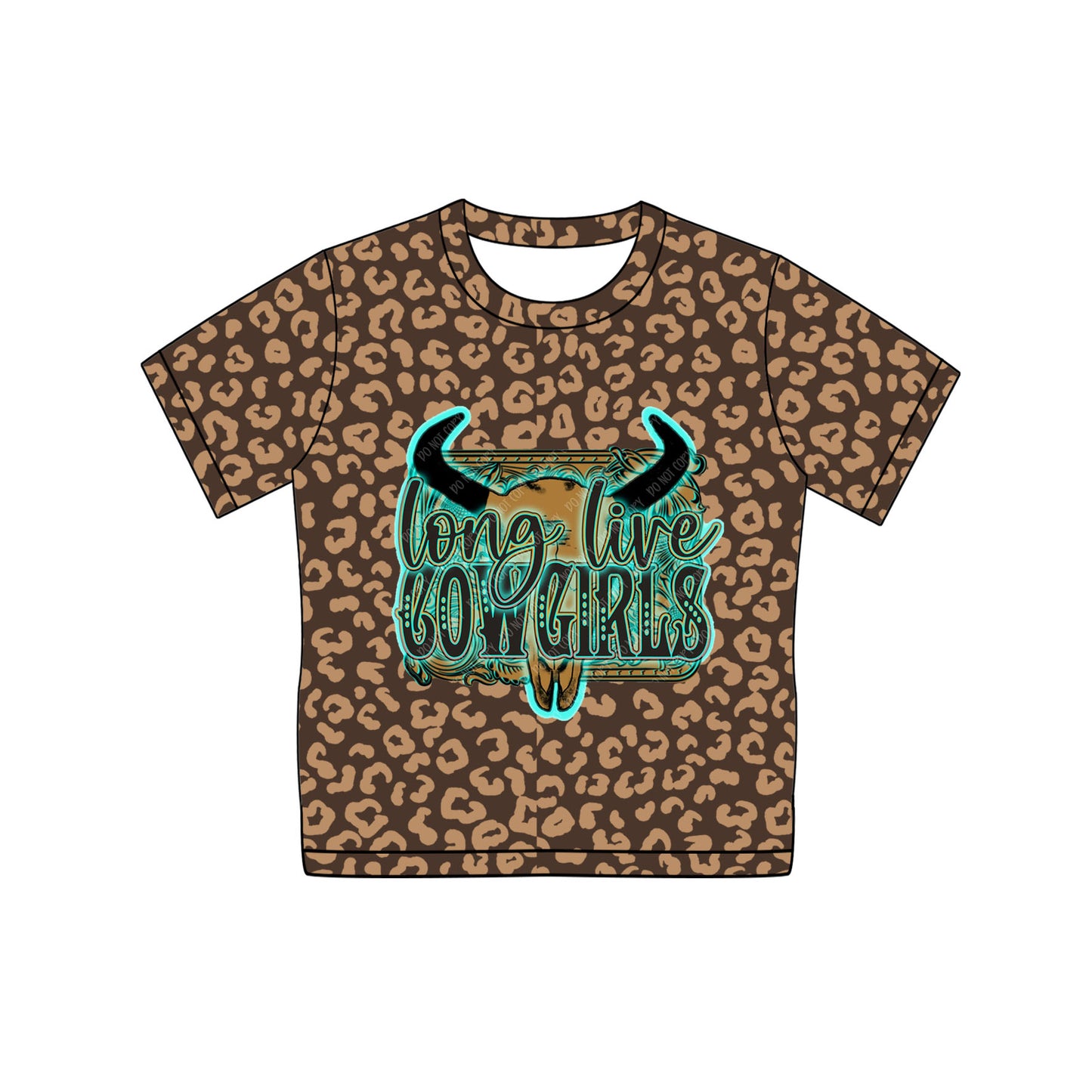 Cowgirl cheetah print short sleeve t-shirt top preorder
