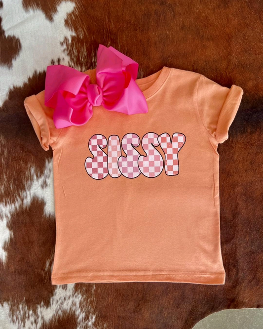 Baby girl short sleeve sassy letter t-shirt top preorder