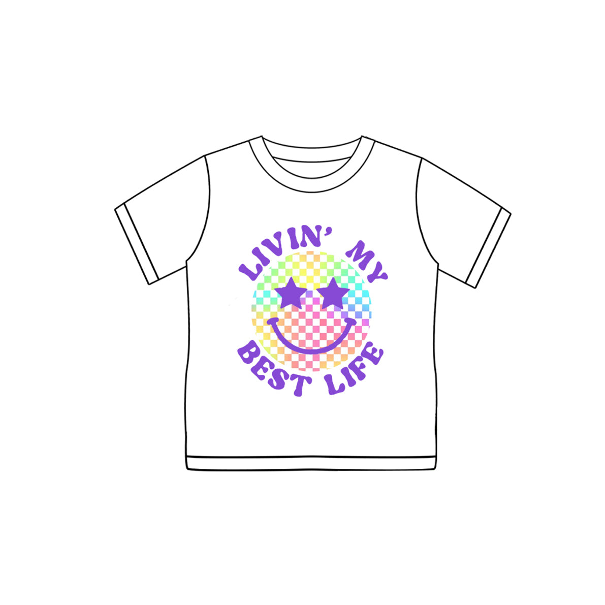 Living my best life girls summer shirt preorder
