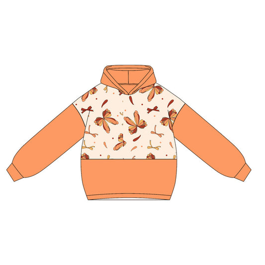 Baby Girl Long Sleeve Thanksgiving Bow Hoodie Top Preorder